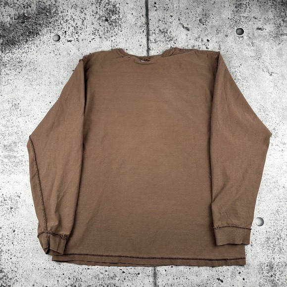 Vintage Volcom Inside Out Graffic Long Sleeve Size Large Brown - Picture 8 of 14